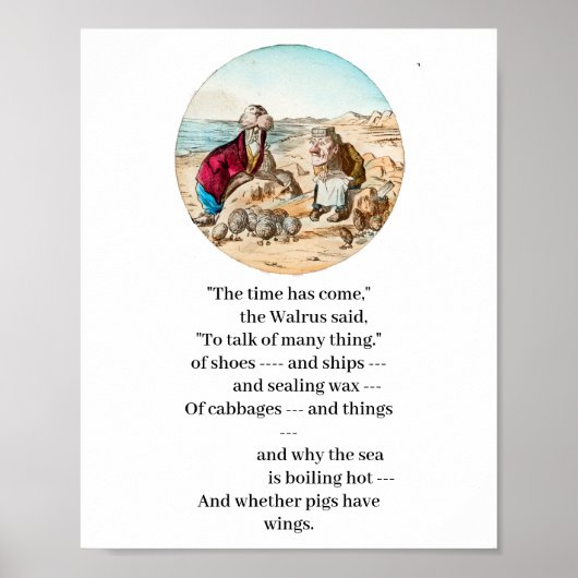 De Walrus zei tegen de Timmerman Poster (Voorkant)