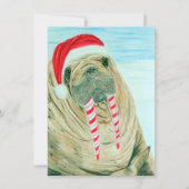 De Walrussen van Kerstmis Feestdagenkaart (Voorkant)