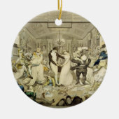 De Wals (gekleurde graving) Keramisch Ornament (Voorkant)