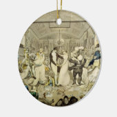 De Wals (gekleurde graving) Keramisch Ornament (Links)