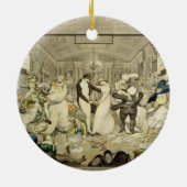 De Wals (gekleurde graving) Keramisch Ornament (Achterkant)