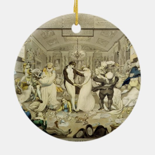 De Wals (gekleurde graving) Keramisch Ornament (Achterkant)