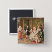 De wals vierkante button 5,1 cm (Voorkant /achterkant)