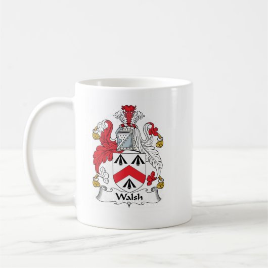 De Walsh clan familie crest. Koffiemok (Links)
