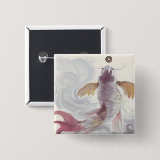 De Walth Hungry Carp Button (Voorkant /achterkant)