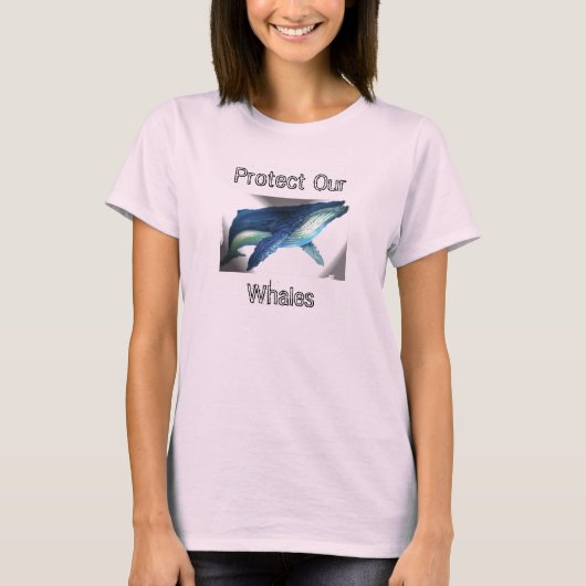 de walvis, bescherm onze walvissen t-shirt (Voorkant)