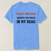 De walvis die de stemmen in mijn hoofd ziet, zwijg t-shirt (Design voorkant)
