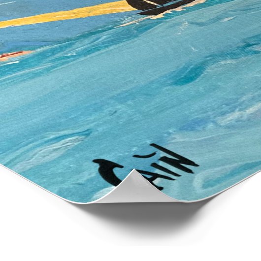 DE WALVIS EN DE VUURTOREN POSTER (Hoek)