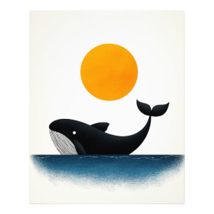 De walvis foto afdruk
