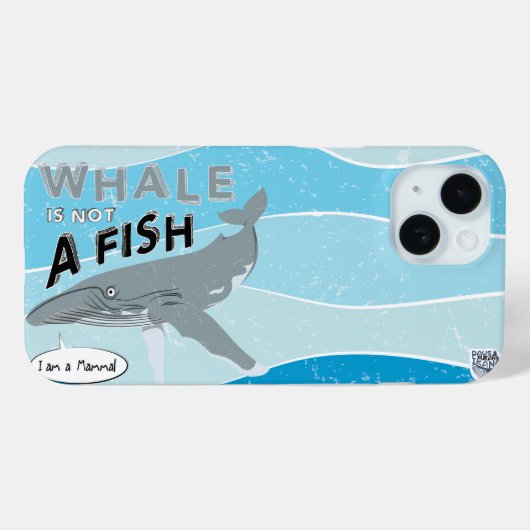 De walvis is geen vis Case-Mate iPhone case (Achterkant (horizontaal))