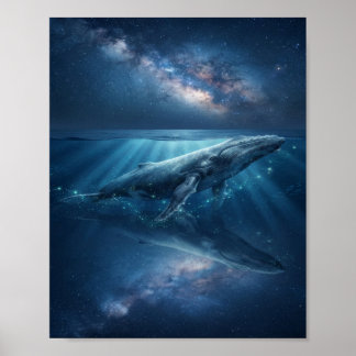 De Walvis Onder de Sterren Poster