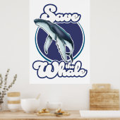 De walvis opslaan poster (Keuken)
