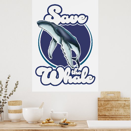 De walvis opslaan poster (Keuken)