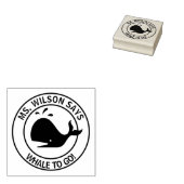 De walvis van de leraar om te gaan postzegelen rubberstempel (Gestempeld)