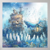 De walvis van de verloren zielen poster (Voorkant)