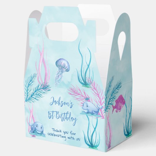 De walvis van een Goede Tijd Bedankdoosjes (Geopend)