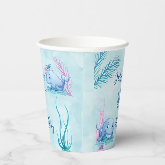 De walvis van een Goede Tijd Papieren Bekers (Rechts)