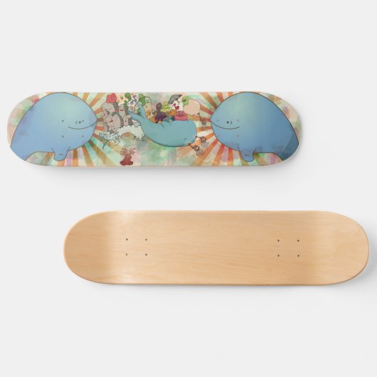 De walvis van een goede tijd skateboard (Horizontaal)