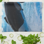 De walvis van een Time Kitchen Towel Theedoek (Gevouwen)