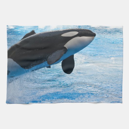 De walvis van een Time Kitchen Towel Theedoek (Horizontaal)