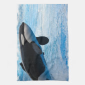 De walvis van een Time Kitchen Towel Theedoek (Verticaal)