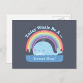 De walvis van vandaag is een geweldige dag, goede briefkaart (Voorkant / Achterkant)