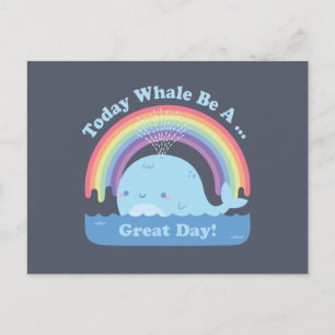 De walvis van vandaag is een geweldige dag, goede  briefkaart