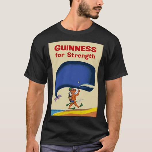 De walvis werd verhit terwijl de Guinness werd Dri T-shirt (Voorkant)