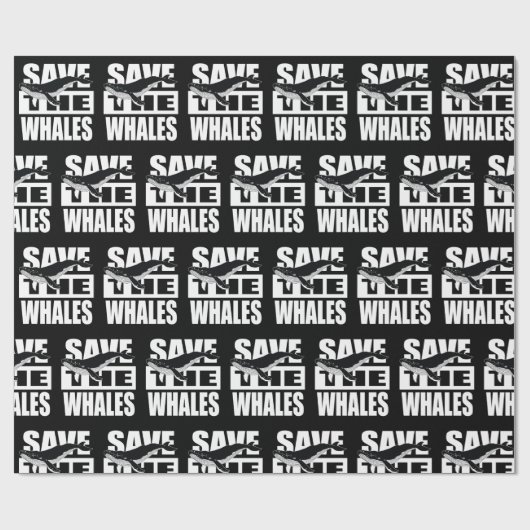 De walvissen opslaan cadeaupapier (Vlak)
