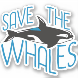 De walvissen opslaan sticker