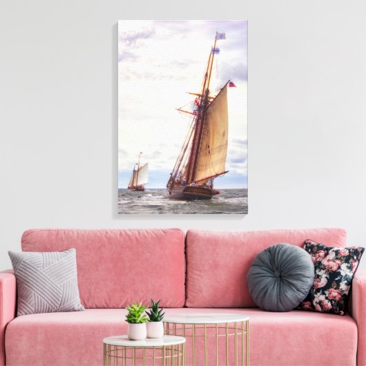 De walvisvaarder canvas afdruk (Insitu (Woonkamer))