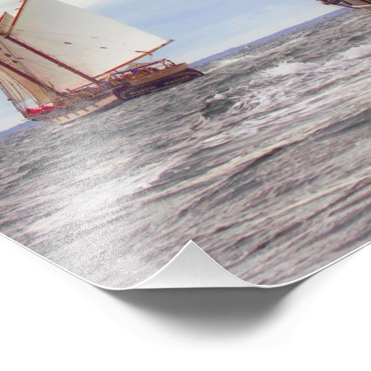 De walvisvaarder foto afdruk (Hoek)