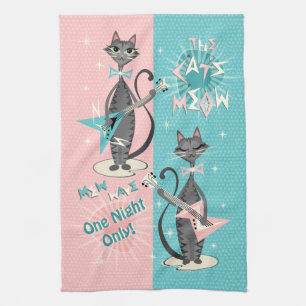 De wand van de kat / Mew Wave Night Theedoek