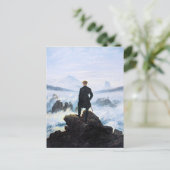 De wandelaar boven de zee van mist, kunst briefkaart (Staand voorkant)