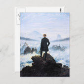 De wandelaar boven de zee van mist, kunst briefkaart (Voorkant / Achterkant)