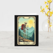 De wandelaar Tarot Kaart Skeleton Mountain Wandele (Gele Bloem)