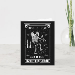 De Wandelen Gothic Skelet Tarot Kaart Natuur Hallo