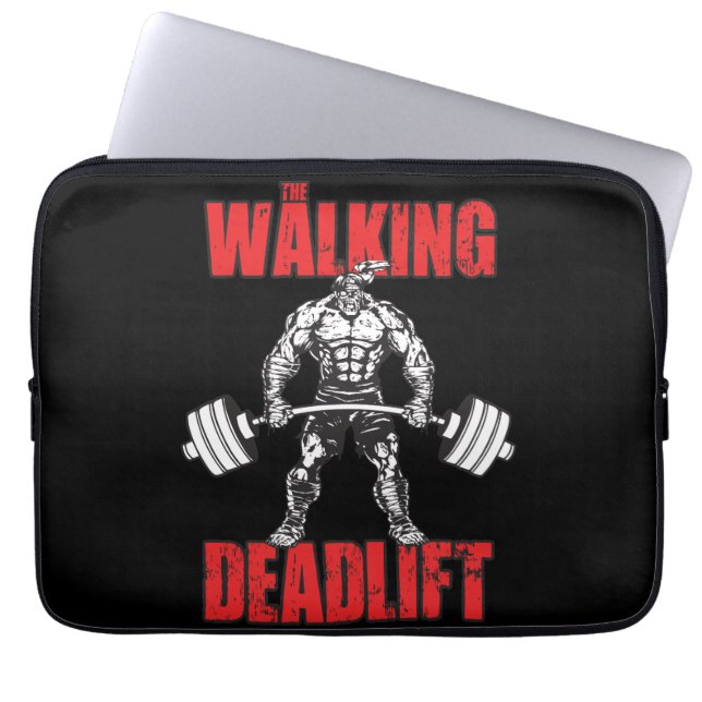 De Wandelende Deadlift - Zombie Workout Laptop Sleeve (Voorkant)