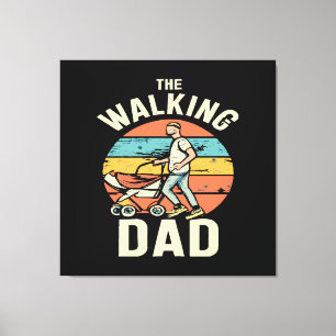 de wandelende papa canvas afdruk