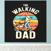 de wandelende papa canvas afdruk (Insitu (Houten vloer))