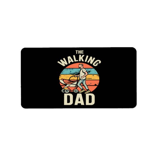 de wandelende papa etiket (Voorkant)
