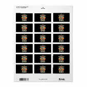 de wandelende papa etiket (Full Sheet)