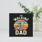de wandelende papa kaart (Staand voorkant)