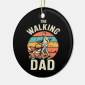 de wandelende papa keramisch ornament (Links)
