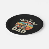 de wandelende papa papieren bordje (Gekanteld)