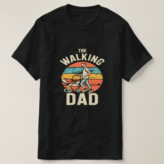de wandelende papa t-shirt (Design voorkant)