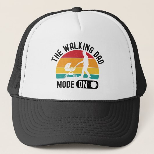 De wandelende vader Grappige nieuwe vader vaders d Trucker Pet (Voorkant)