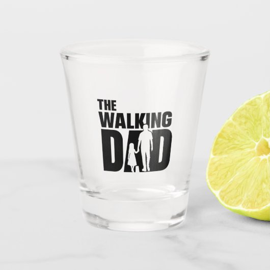 De Wandelende Vader Moeder-Dochter Shotglas Shot Glas (Voorkant)