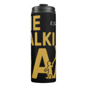 De wandelende vader zoon Silhouette Thermosbeker (Voorkant)