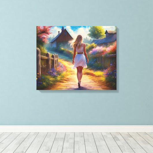 De Wandeling Canvas Afdruk (Insitu (Houten vloer))